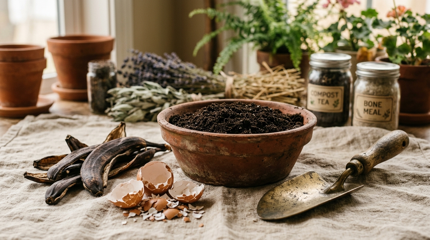 Adubo Orgânico Caseiro: 4 Receitas Potentes com Casca de Banana, Café e Ovo