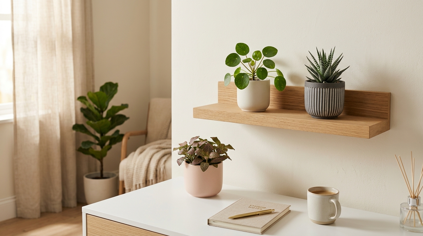 Plantas Pequenas para Decoração: 7 Espécies Charmosas para Estantes, Mesas de Trabalho e Nichos